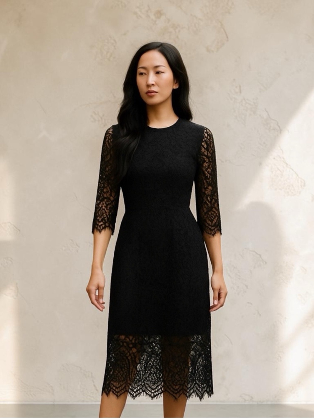 Black Lace Whimsigoth Dress. Size medium (6)